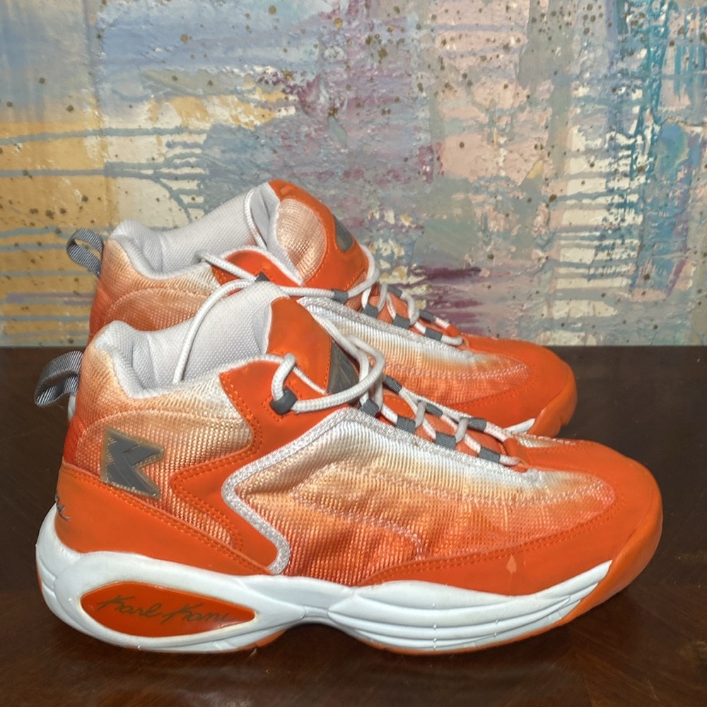 VINTAGE KARL KANI   hi Top Sneakers Hip Hop Rap 90s 2PAC TUPAC Orange Mens 10